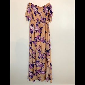 Off the shoulder maxi dress